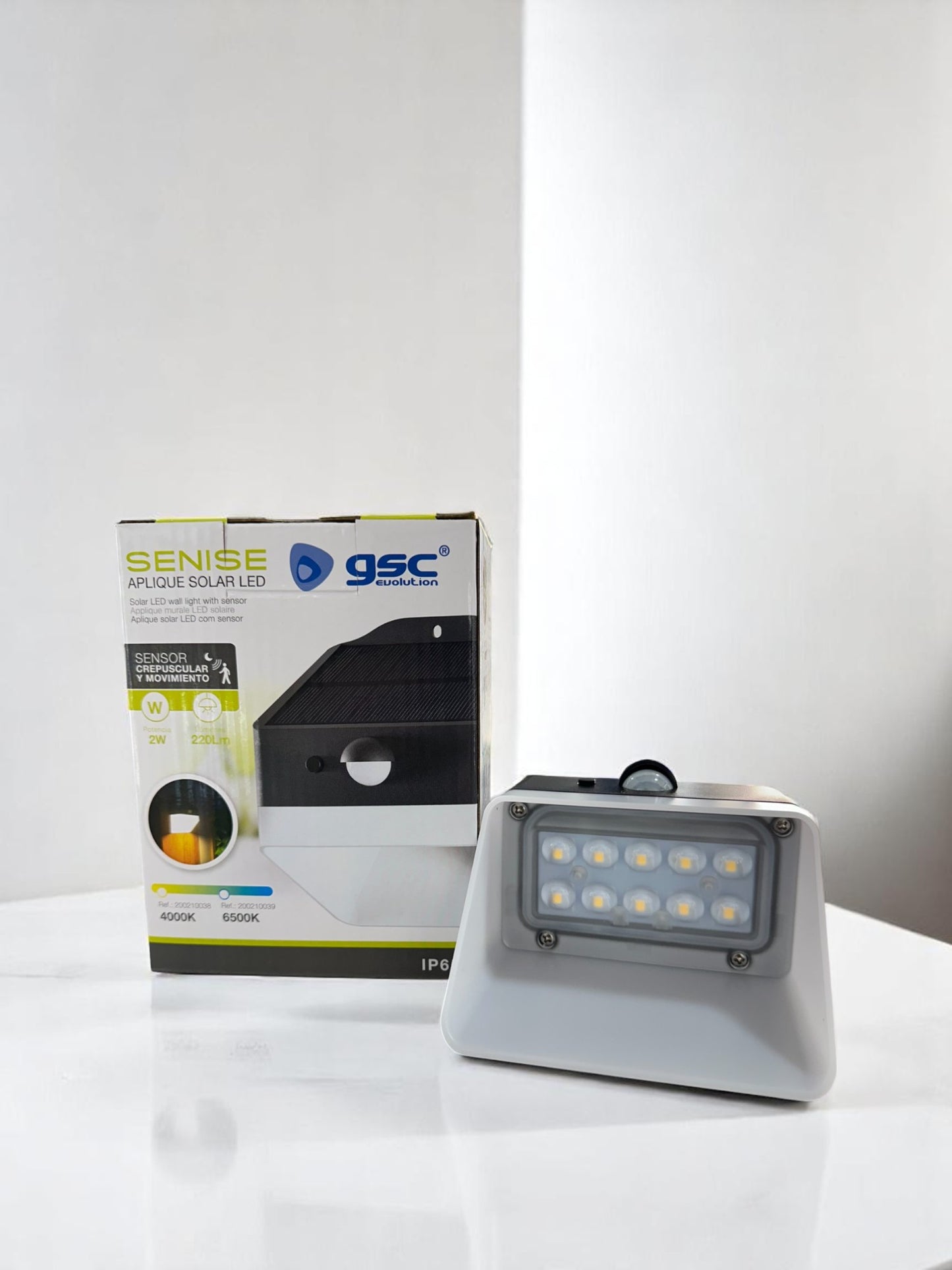 Aplique solar 2W