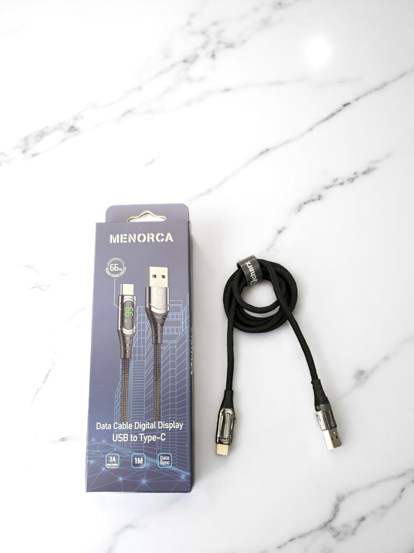 Cable con display USB a USB tipo C / 1 m