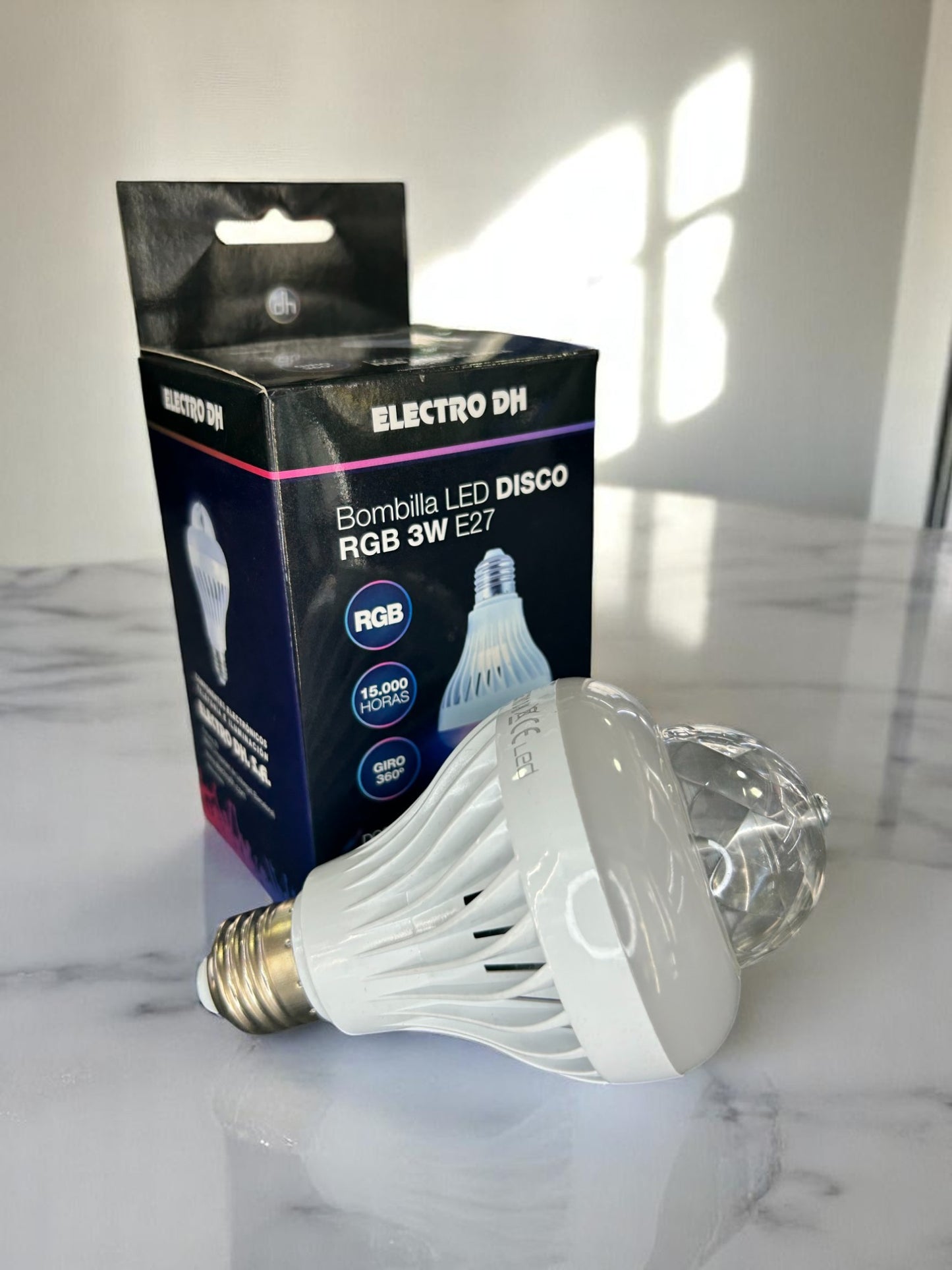 Bombilla Led 3W E27 disco RGB