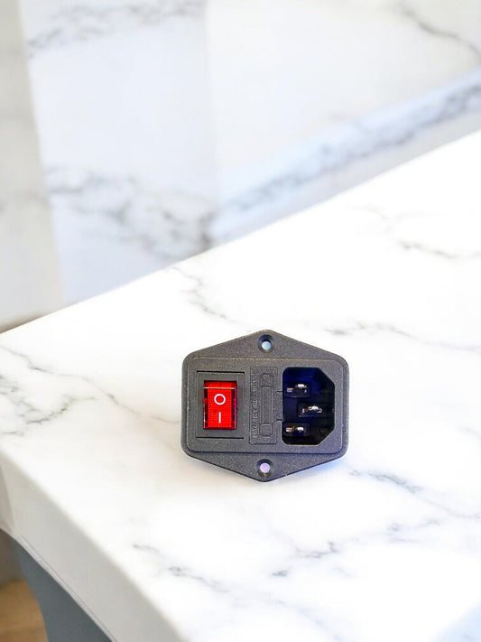 Base IEC con interruptor para empotrar
