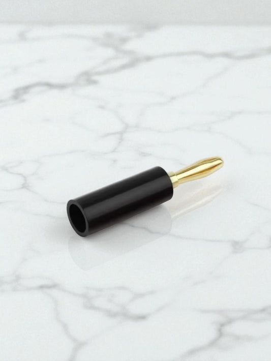 Conector banana macho negro