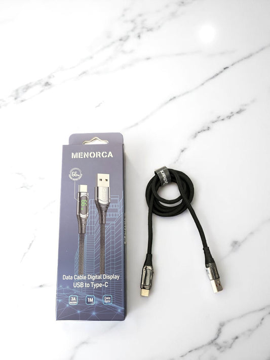 Cable con display USB a USB tipo C / 1 m