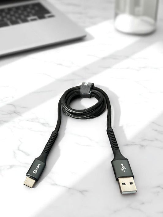 Cable negro USB a USB tipo C / 1 m
