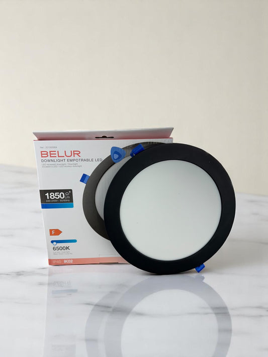 Downlight 18W 225 mm NEGRO
