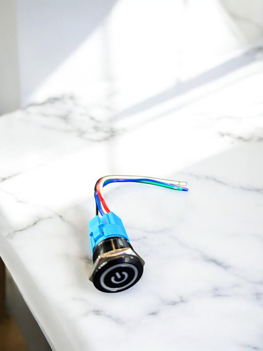 Interruptor 22mm empotrar Azul