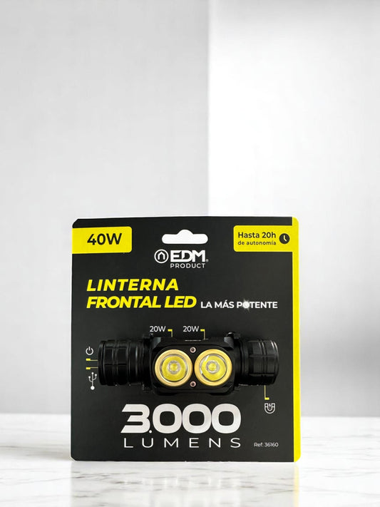 Linterna frontal 40W