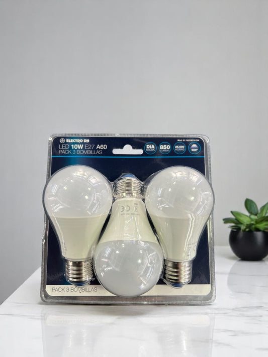 Bombilla Led 10W E27 pack de 3