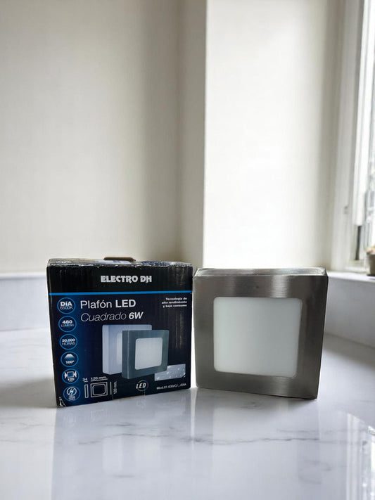 Plafón LED 6W cuadrado