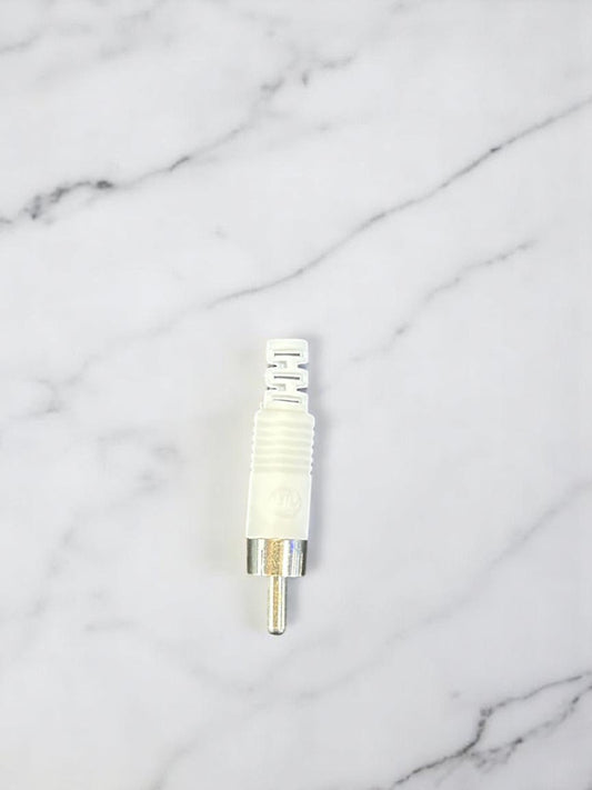 RCA macho blanco