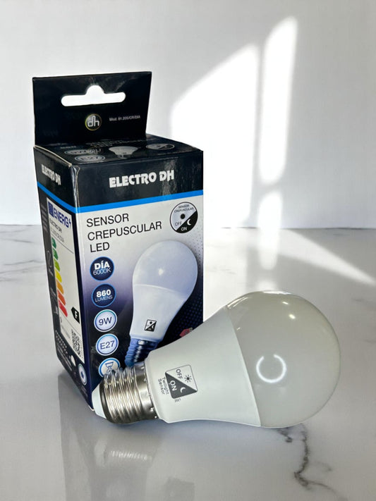 Bombilla Led 9W E27 sensor crepuscular